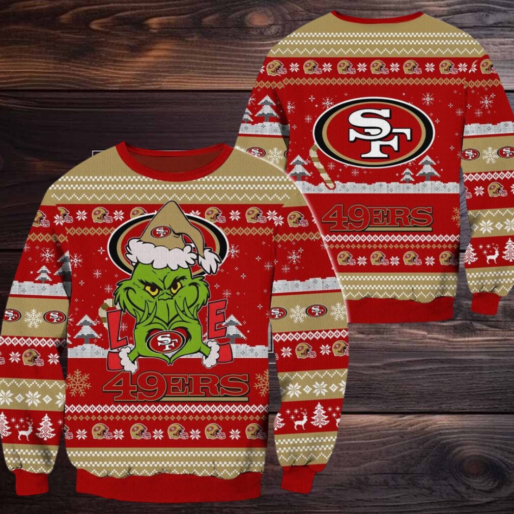 San Francisco 49ers NFL Grinch Football Limited Ugly Christmas Sweater San Francisco 49ers NFL Grinch Football Limited Ugly Christmas Sweater