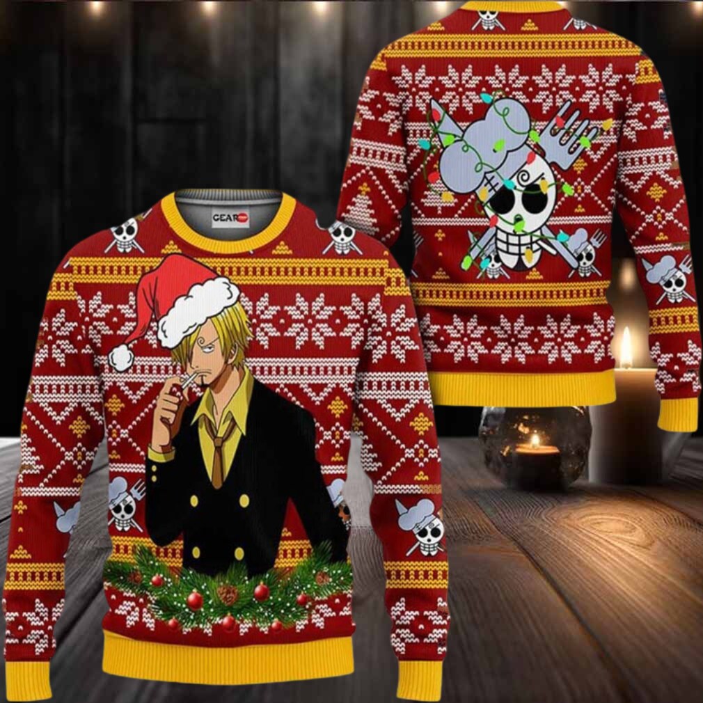 Sanji Anime Xmas Gifts One Piece Ugly Christmas Sweater Sanji Anime Xmas Gifts One Piece Ugly Christmas Sweater