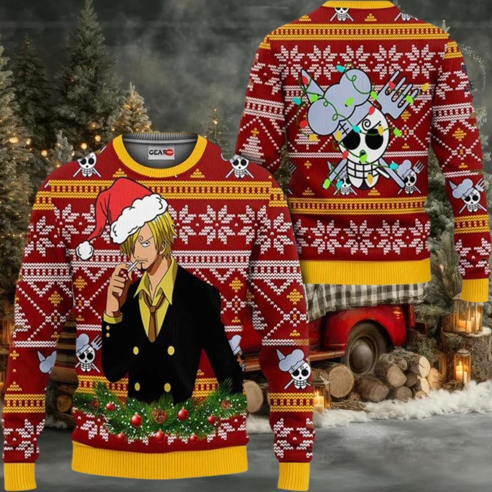Sanji Anime Xmas Gifts One Piece Ugly Christmas Sweater Sanji Anime Xmas Gifts One Piece Ugly Christmas Sweater