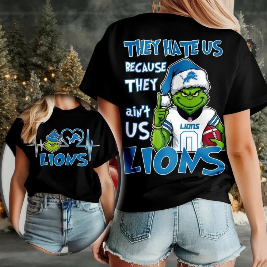 Santa Grinch Detroit Lions They Hate Us Because They Ain’t Us Heat Beat shirt Santa Grinch Detroit Lions They Hate Us Because They Ain’t Us Heat Beat shirt