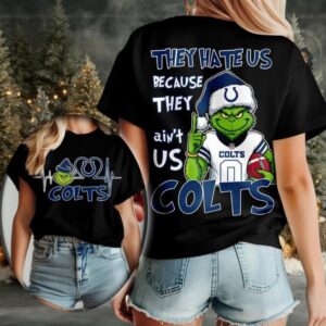 Santa Grinch Indianapolis Colts They Hate Us Because They Ain’t Us Heat Beat shirt