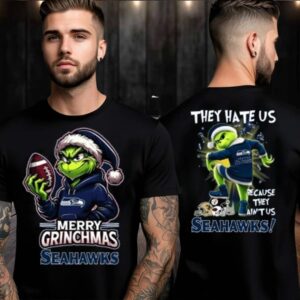 Seattle Seahawks Grinch Merry Christmas Grinchmas 2025 Personalized Football Logo Two Sided Shirt