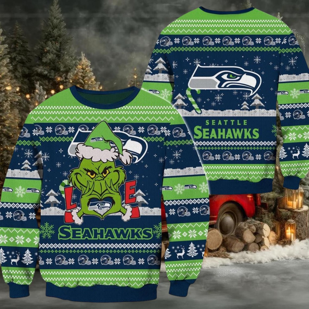 Seattle Seahawks NFL Grinch Football Limited Ugly Christmas Sweater Seattle Seahawks NFL Grinch Football Limited Ugly Christmas Sweater