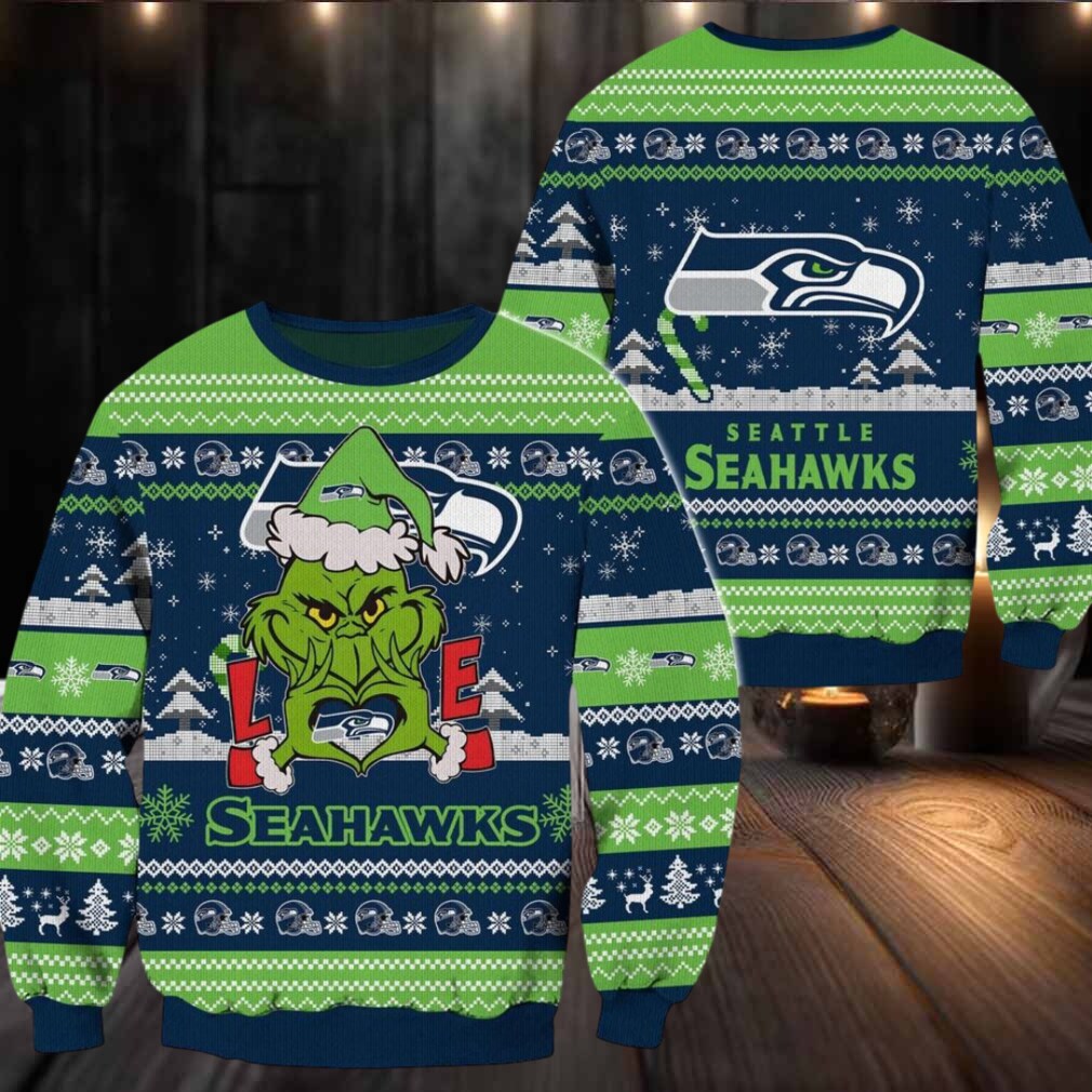 Seattle Seahawks NFL Grinch Football Limited Ugly Christmas Sweater Seattle Seahawks NFL Grinch Football Limited Ugly Christmas Sweater