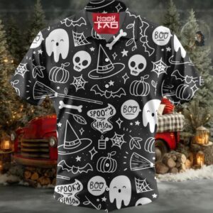 Skull Hawaiian Shirt, Halloween Hawaiian Shirt