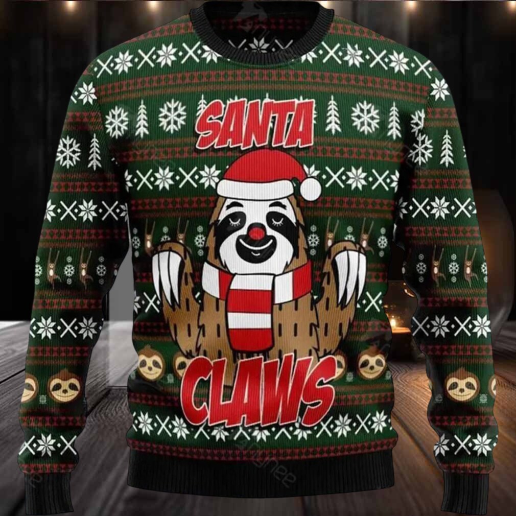 Sloth Santa Claws Ugly Christmas Sweater Sloth Santa Claws Ugly Christmas Sweater