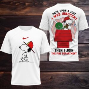 Snoopy Firefighter Once Upon A Time I Was Innocent Then I Join The Fire Department Logo Two Sided Hoodie Shirt