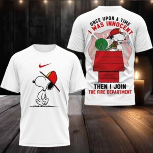 Snoopy Firefighter Once Upon A Time I Was Innocent Then I Join The Fire Department Logo Two Sided Hoodie Shirt