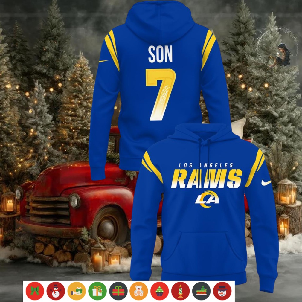 Son Heung Min x Los Angeles Rams Hoodie Shirt Son Heung Min x Los Angeles Rams Hoodie Shirt