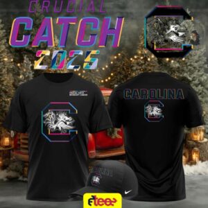 South Carolina Gamecocks Football 2025 Crucial Catch 2 sided t shirt