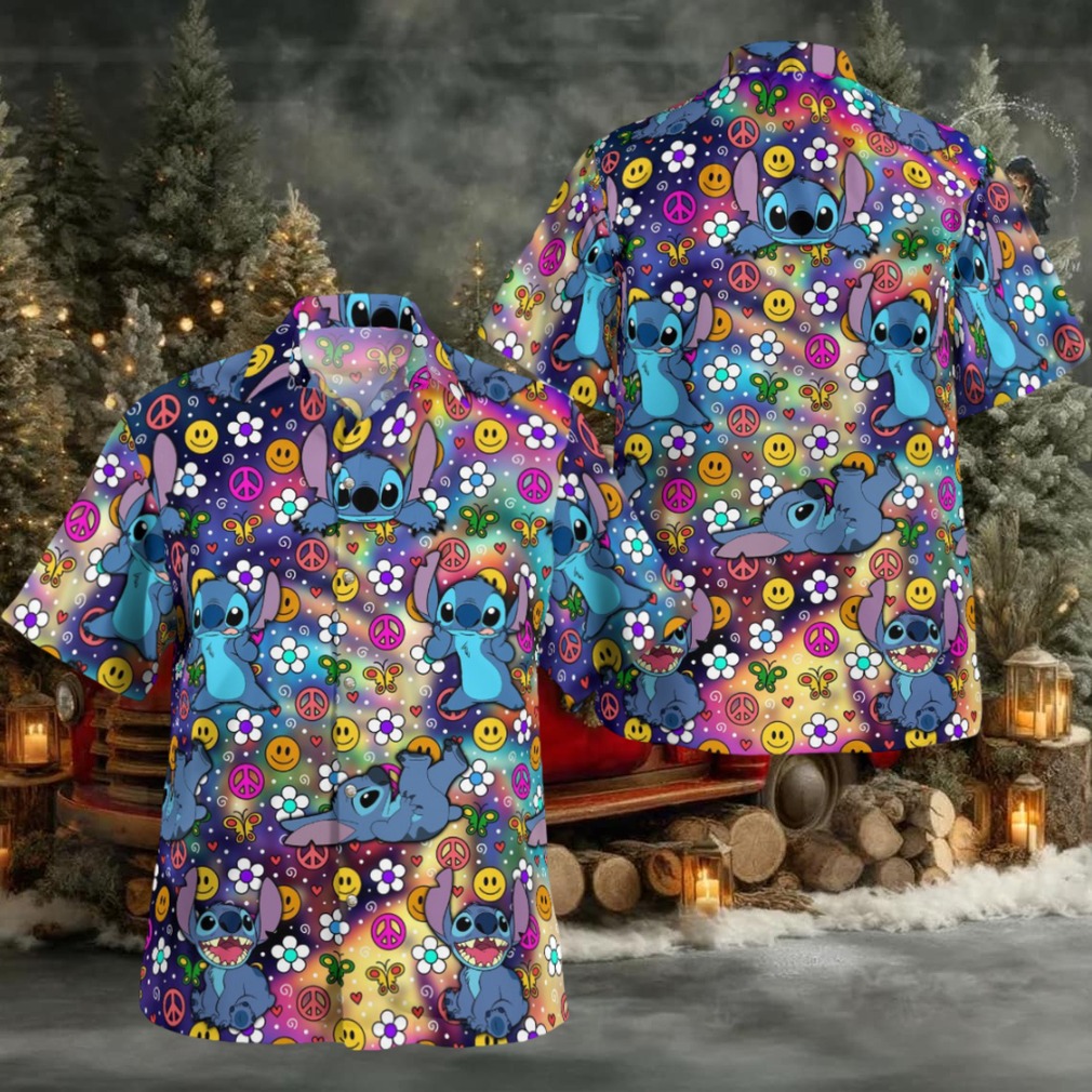 Stitch Hippie Hawaiian Shirt Stitch Hippie Hawaiian Shirt