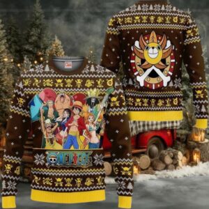 Straw Hat Pirates Anime Xmas One Piece Ugly Christmas Sweater