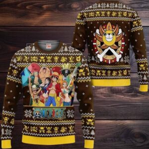 Straw Hat Pirates Anime Xmas One Piece Ugly Christmas Sweater