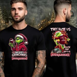 Tampa Bay Buccaneers Grinch Merry Christmas Grinchmas 2025 Personalized Football Logo Two Sided Shirt