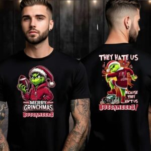 Tampa Bay Buccaneers Grinch Merry Christmas Grinchmas 2025 Personalized Football Logo Two Sided Shirt