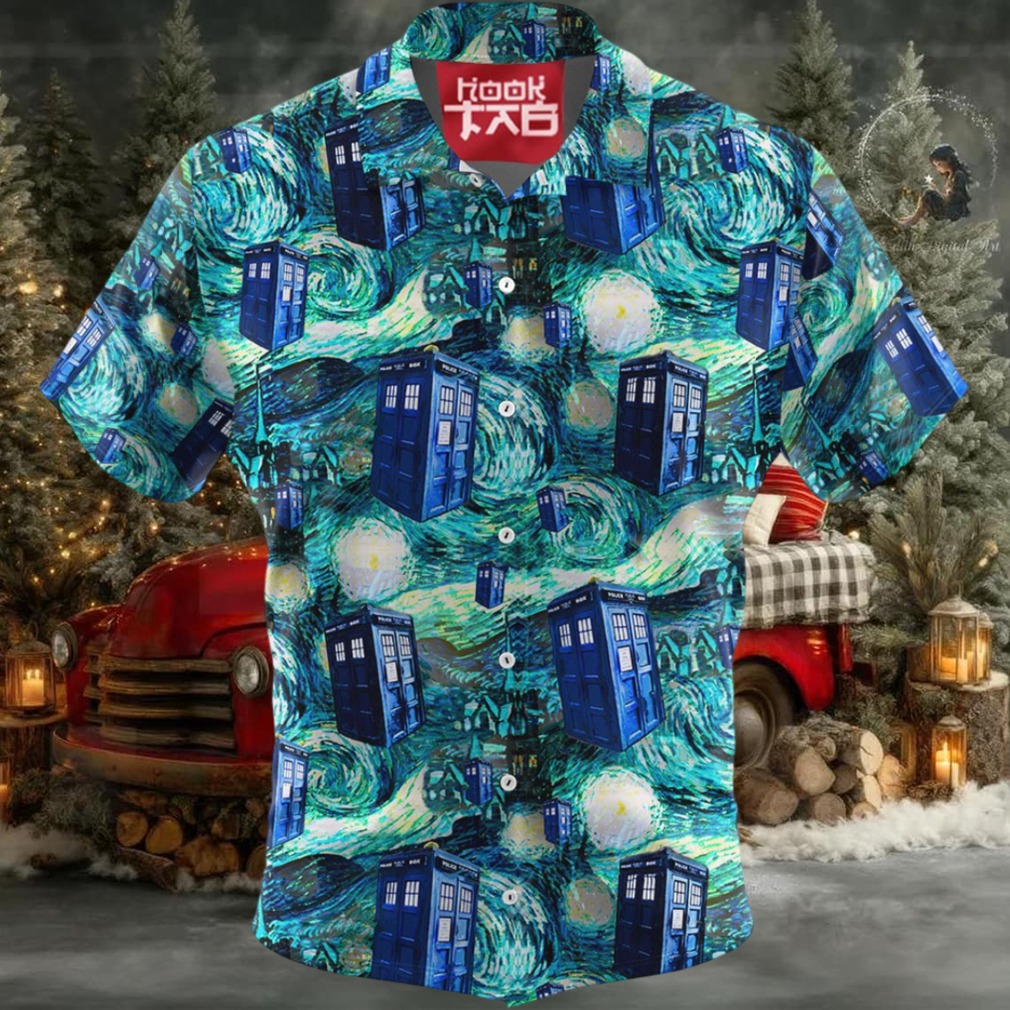 Tardis Starry Night Doctor Who Hawaiian Shirt Tardis Starry Night Doctor Who Hawaiian Shirt
