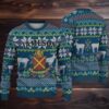 Teal & Navy Knit Hearts Guinness Draught Ugly Christmas Sweater