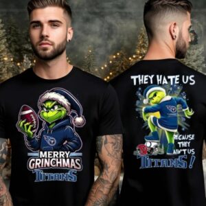 Tennessee Titans Grinch Merry Christmas Grinchmas 2025 Personalized Football Logo Two Sided Shirt