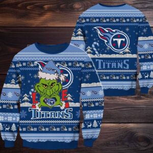 Tennessee Titans NFL Grinch Football Limited Ugly Christmas Sweater