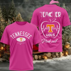 Tennessee Volunteers 2025 NCAA Teacher Tackle Breast Cancer Unisex 3D Shirt