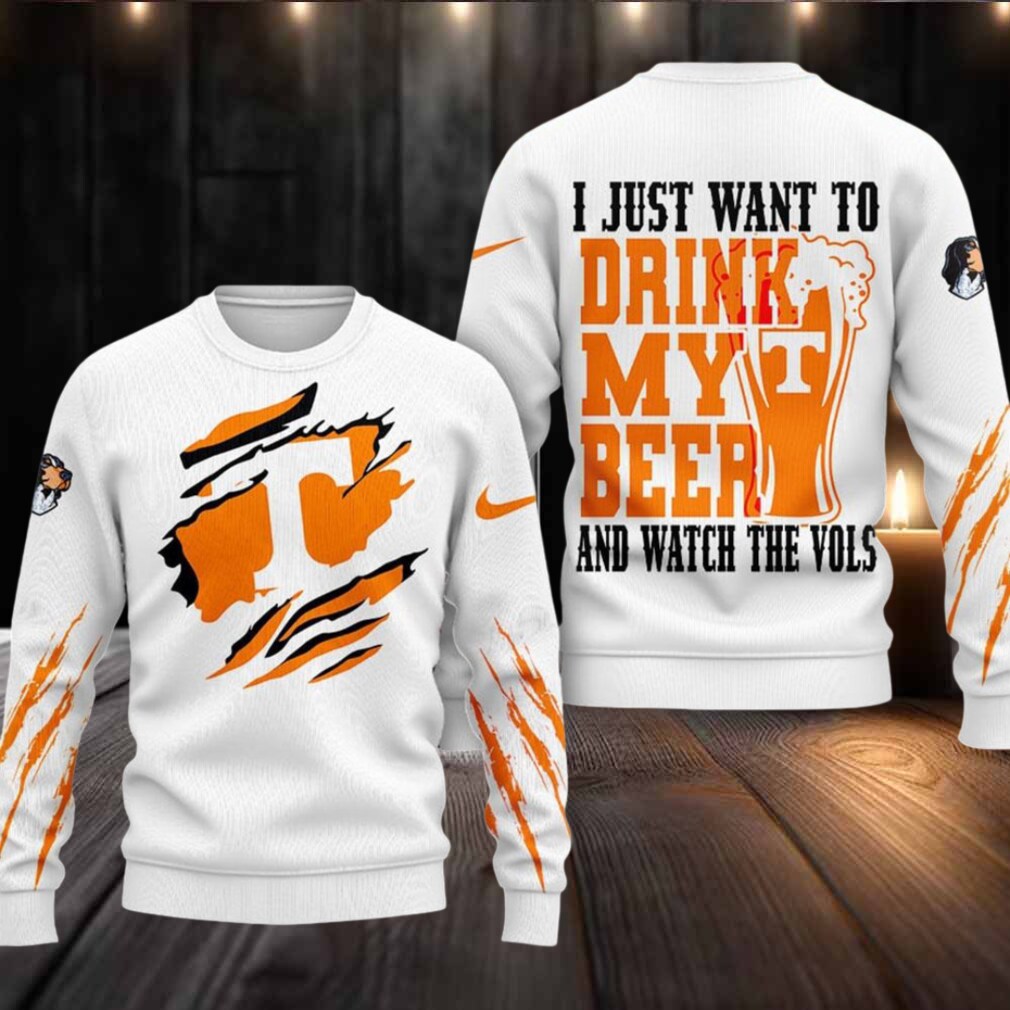 Tennessee Volunteers NCAA I Just Want To Drink My Beer And Watch Aggies Ugy Christmas Sweater Tennessee Volunteers NCAA I Just Want To Drink My Beer And Watch Aggies Ugy Christmas Sweater