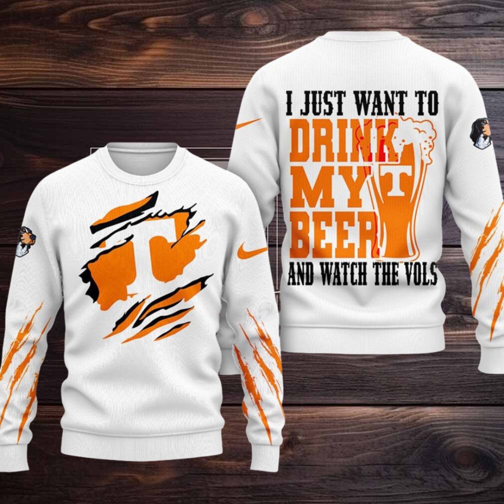 Tennessee Volunteers NCAA I Just Want To Drink My Beer And Watch Aggies Ugy Christmas Sweater Tennessee Volunteers NCAA I Just Want To Drink My Beer And Watch Aggies Ugy Christmas Sweater