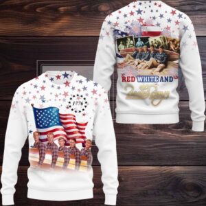 The Beach Boys American Flag Ugly Christmas Sweater