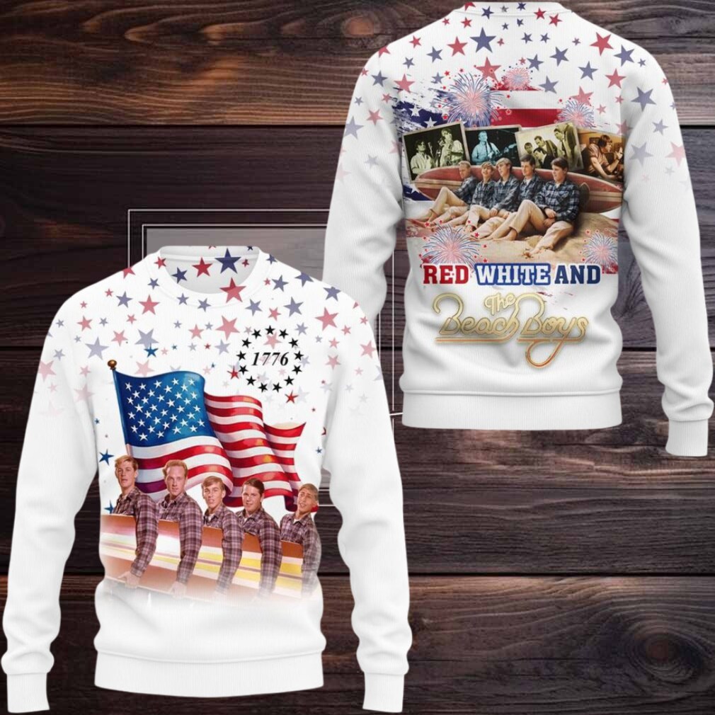 The Beach Boys American Flag Ugly Christmas Sweater The Beach Boys American Flag Ugly Christmas Sweater
