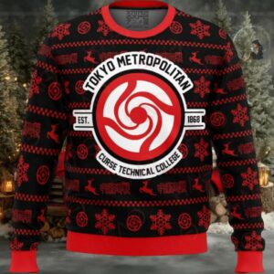 Tokyo Metropolitan Curse Technical College Ugly Christmas Sweater – Festive Anime Design