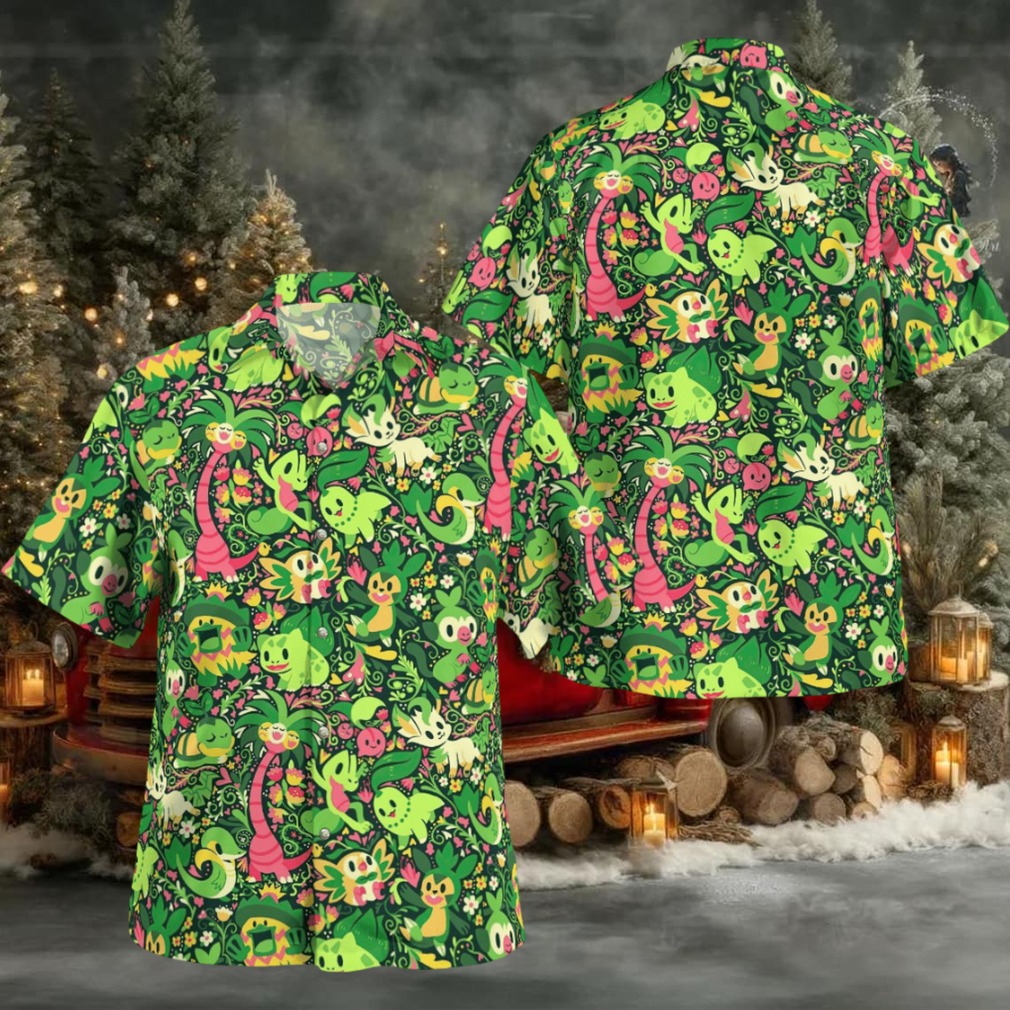 Tree Pokemon Green Hawaiian Shirt Tree Pokemon Green Hawaiian Shirt