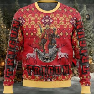 Trigun Anime Ugly Christmas Sweater – Cozy Holiday Gift For Fans