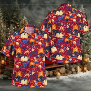 Tropical Red Pokemon Hawaiian Shirt