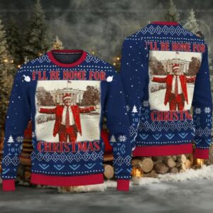 Trump 47 I’ll Be Home For Christmas Ugly Sweater