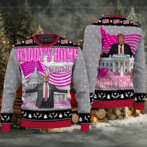 Trump Daddy’s Home Washington Ugly Christmas Sweater