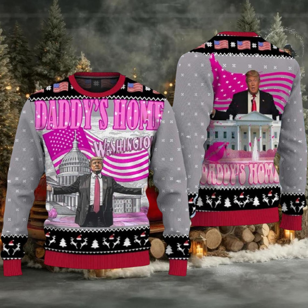 Trump Daddy’s Home Washington Ugly Christmas Sweater Trump Daddy’s Home Washington Ugly Christmas Sweater