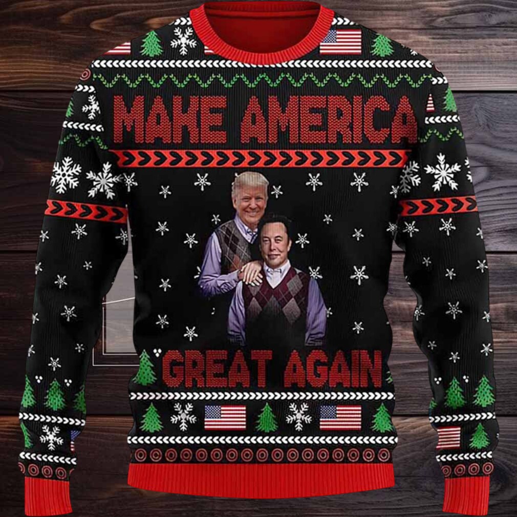 Trump Elon Musk Step Brothers Make America Great Again Ugly Christmas Sweater Trump Elon Musk Step Brothers Make America Great Again Ugly Christmas Sweater