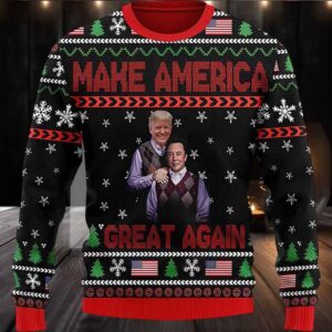 Trump Elon Musk Step Brothers Make America Great Again Ugly Christmas Sweater