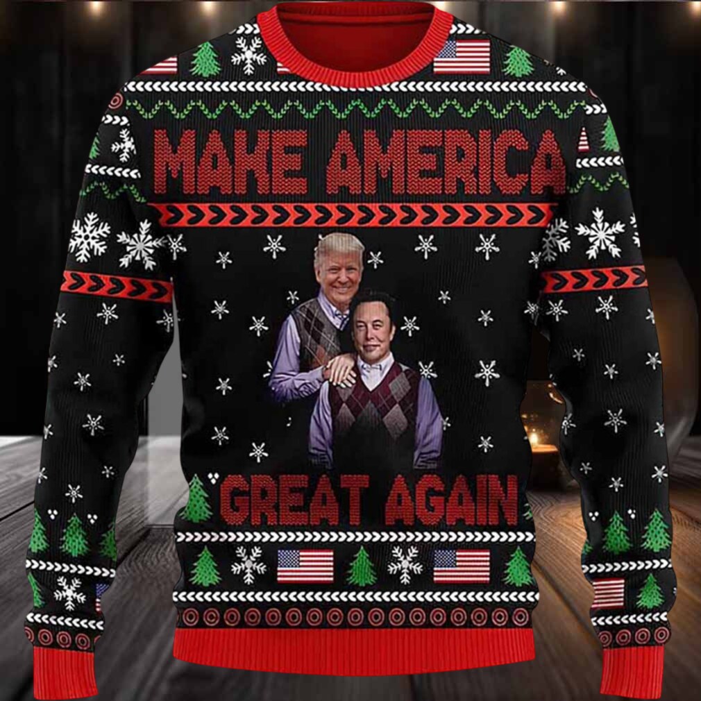 Trump Elon Musk Step Brothers Make America Great Again Ugly Christmas Sweater Trump Elon Musk Step Brothers Make America Great Again Ugly Christmas Sweater