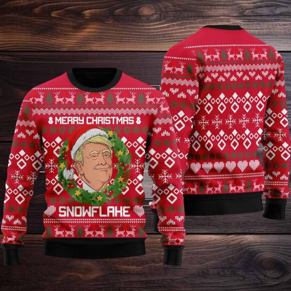 Trump Merry Christmas Snowflake Ugly Christmas Sweater Trump Merry Christmas Snowflake Ugly Christmas Sweater