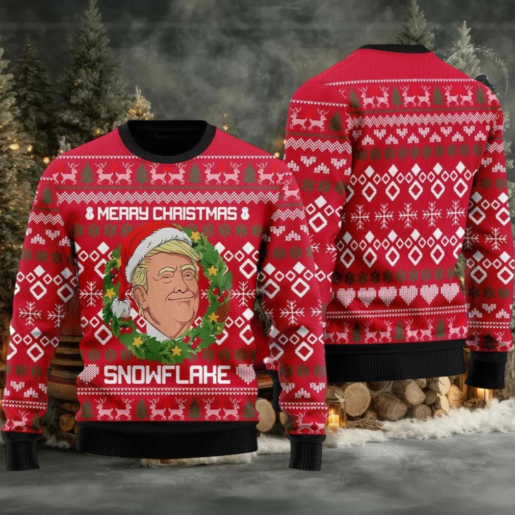Trump Merry Christmas Snowflake Ugly Christmas Sweater Trump Merry Christmas Snowflake Ugly Christmas Sweater
