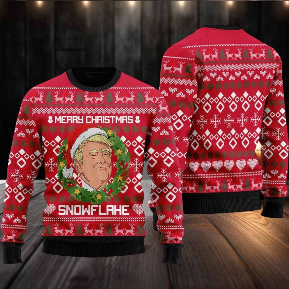 Trump Merry Christmas Snowflake Ugly Christmas Sweater Trump Merry Christmas Snowflake Ugly Christmas Sweater