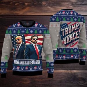 Trump Vance Make America Great Again 2024 Ugly Christmas Sweater