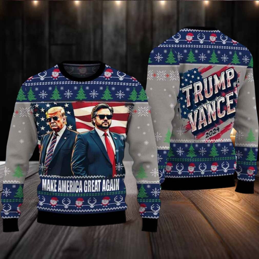 Trump Vance Make America Great Again 2024 Ugly Christmas Sweater Trump Vance Make America Great Again 2024 Ugly Christmas Sweater