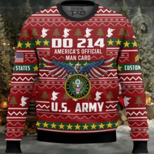 US Army DD Form 214 – Custom Name And Rank Ugly Sweater US Army DD Form 214 – Custom Name And Rank Ugly Sweater