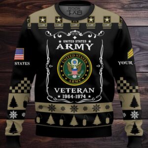 US Army Once I Took a Solemn Oath – Custom Name And Rank Ugly Sweater
