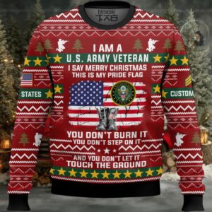 US Army This Is My Pride Flag – Custom Name And Rank Ugly Sweater US Army This Is My Pride Flag – Custom Name And Rank Ugly Sweater