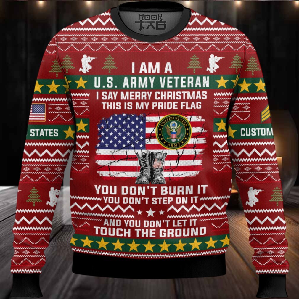US Army This Is My Pride Flag – Custom Name And Rank Ugly Sweater US Army This Is My Pride Flag – Custom Name And Rank Ugly Sweater