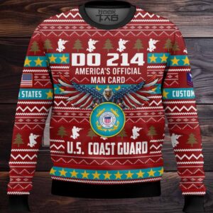 US Coast Guard DD Form 214 – Custom Name And Rank Ugly Sweater
