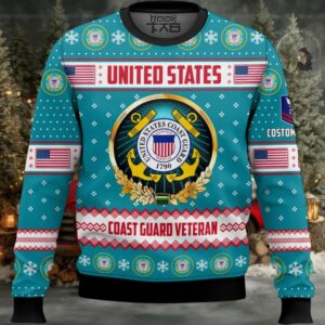 US Coast Guard Merry Christmas Brothers And Sisters – Custom Name And Rank Ugly Sweater US Coast Guard Merry Christmas Brothers And Sisters – Custom Name And Rank Ugly Sweater