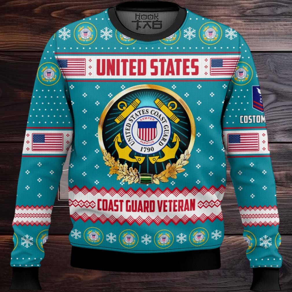 US Coast Guard Merry Christmas Brothers And Sisters – Custom Name And Rank Ugly Sweater US Coast Guard Merry Christmas Brothers And Sisters – Custom Name And Rank Ugly Sweater